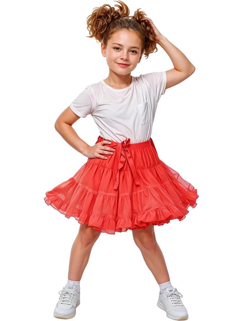 The Fancy Dress Girls Ruffle Petticoat Tutu Skirt