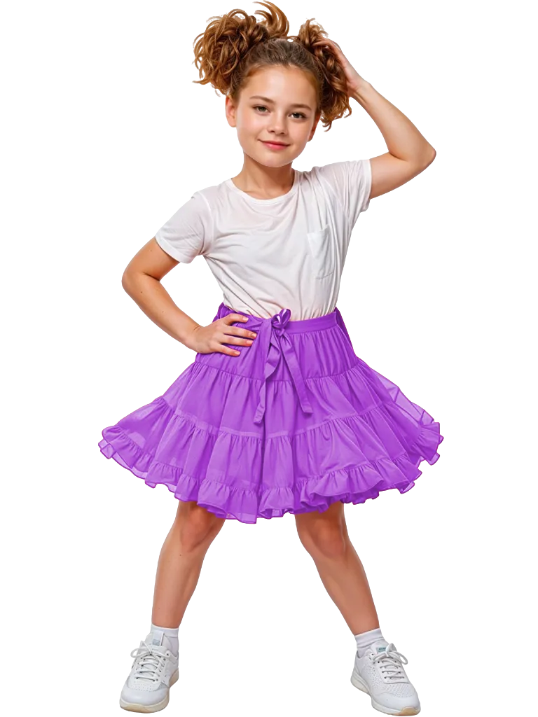 The Fancy Dress Girls Ruffle Petticoat Tutu Skirt