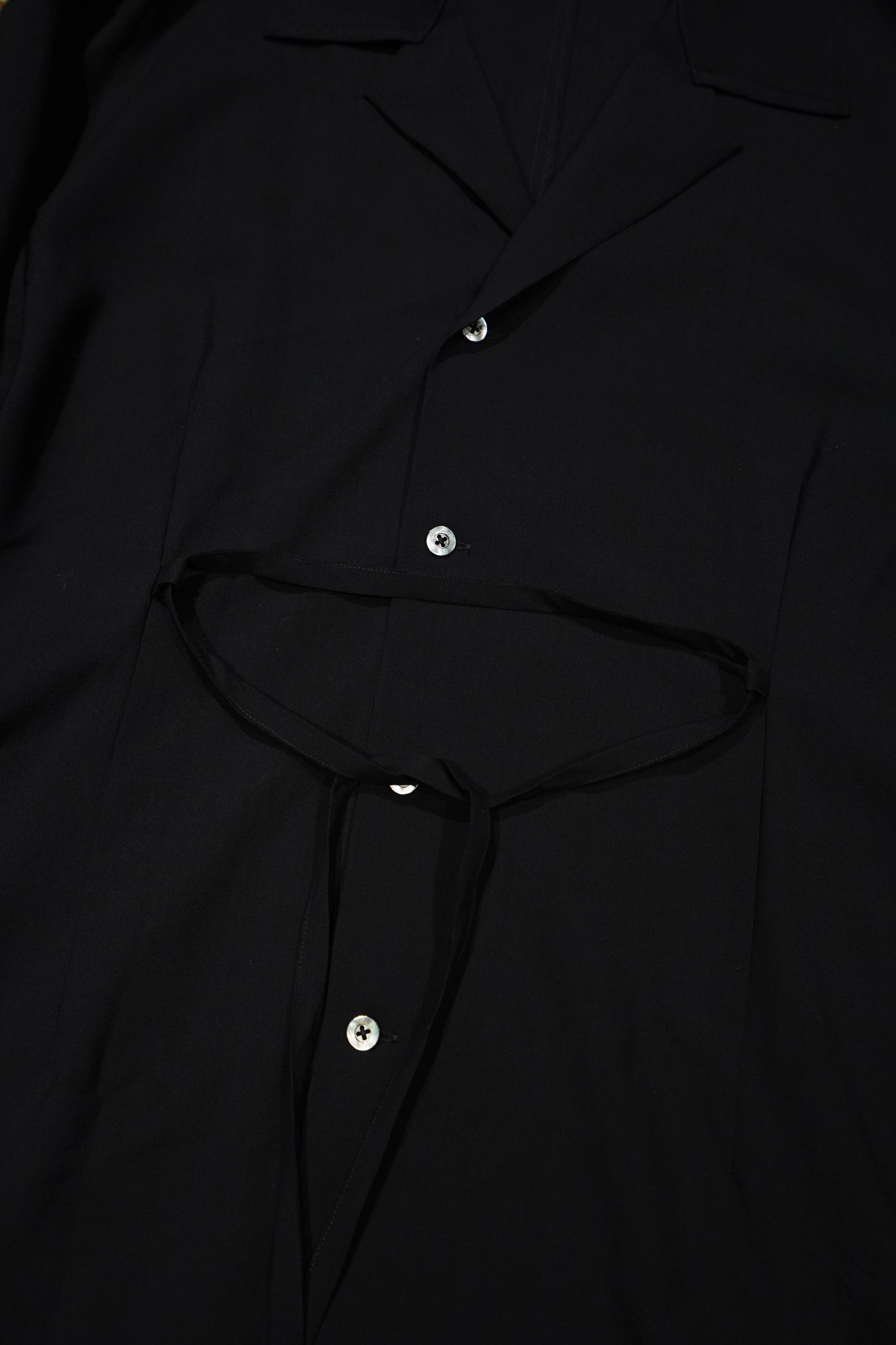 UJOH Open Collar Shirts (Black)