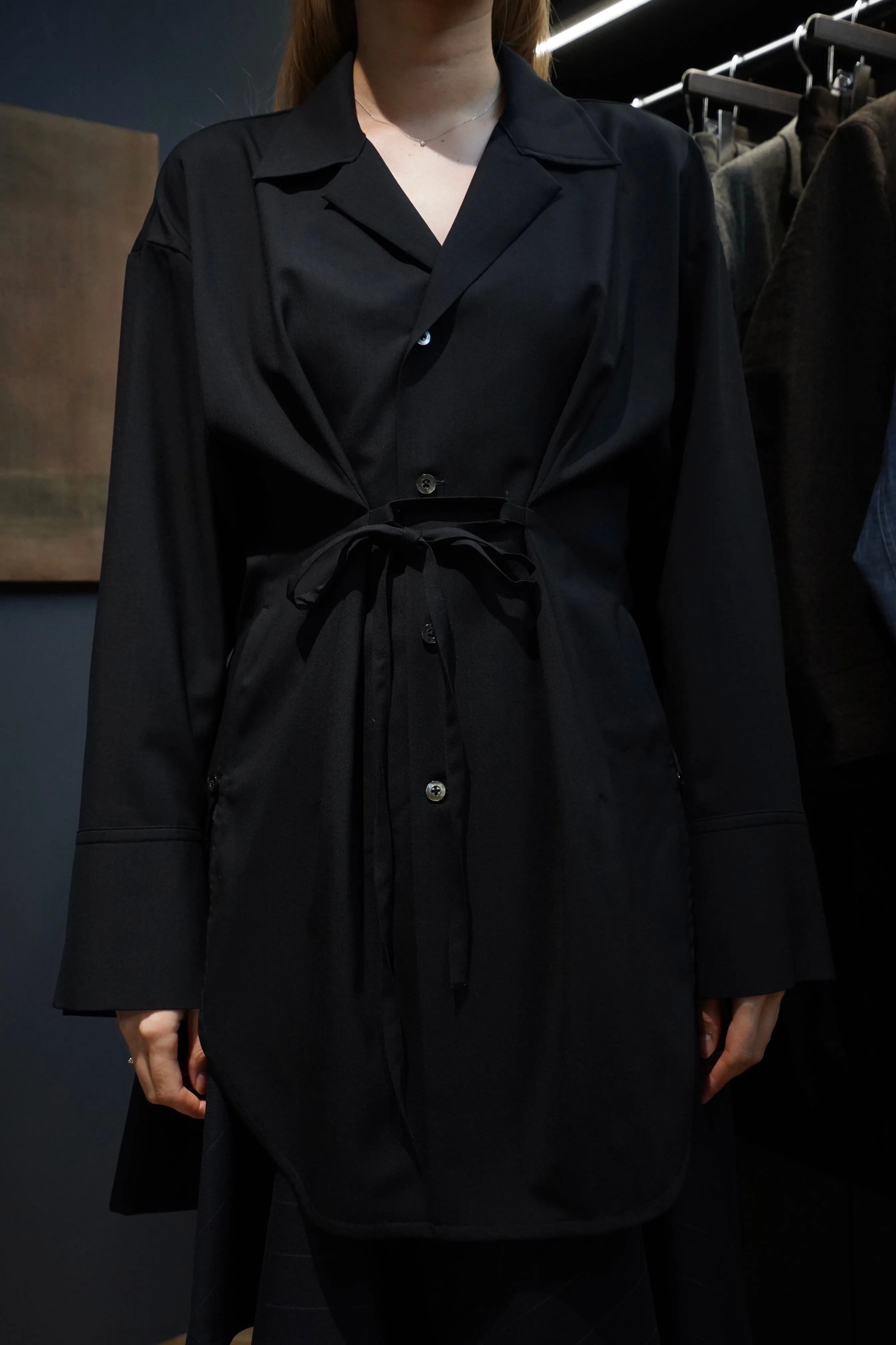 UJOH Open Collar Shirts (Black)