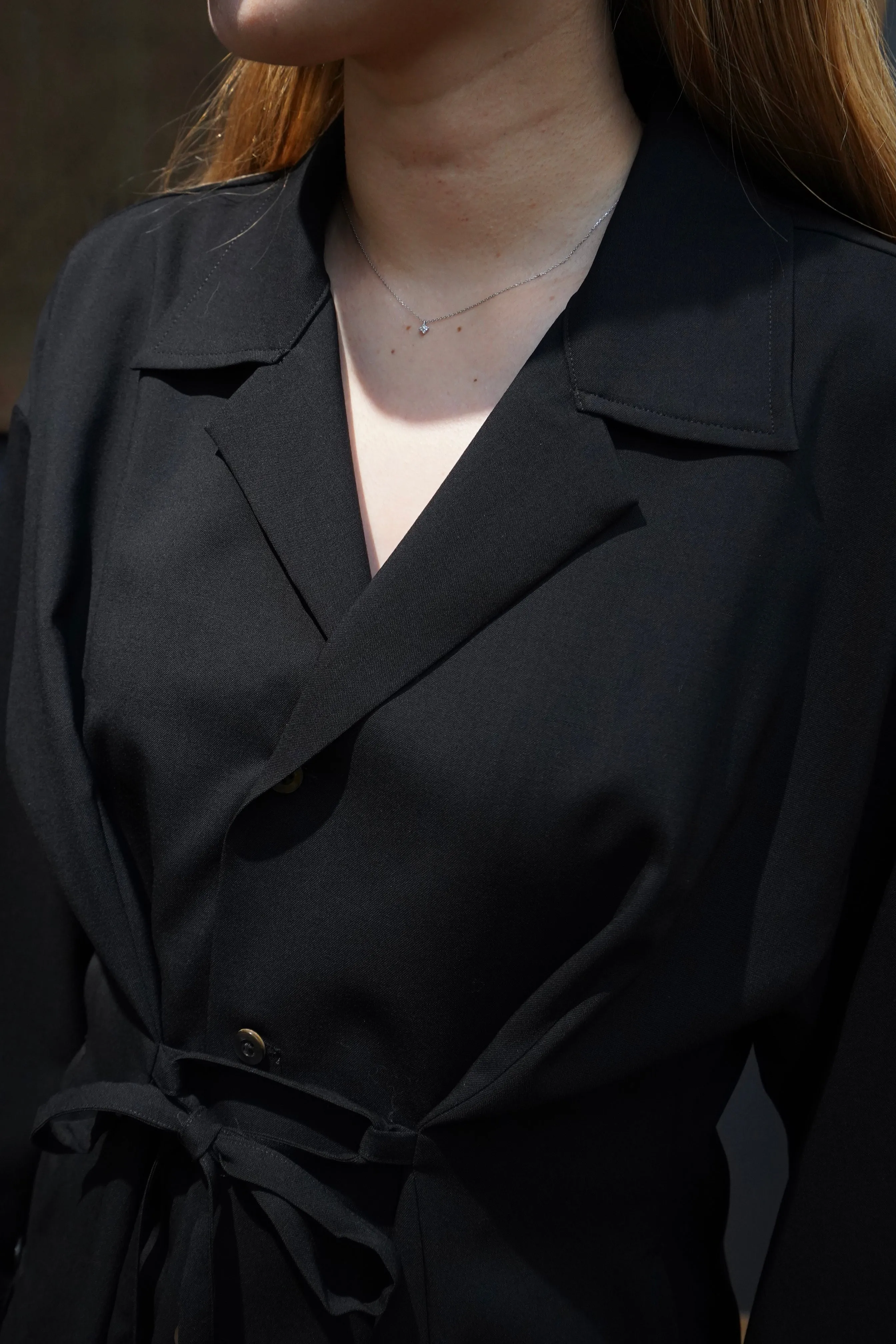 UJOH Open Collar Shirts (Black)