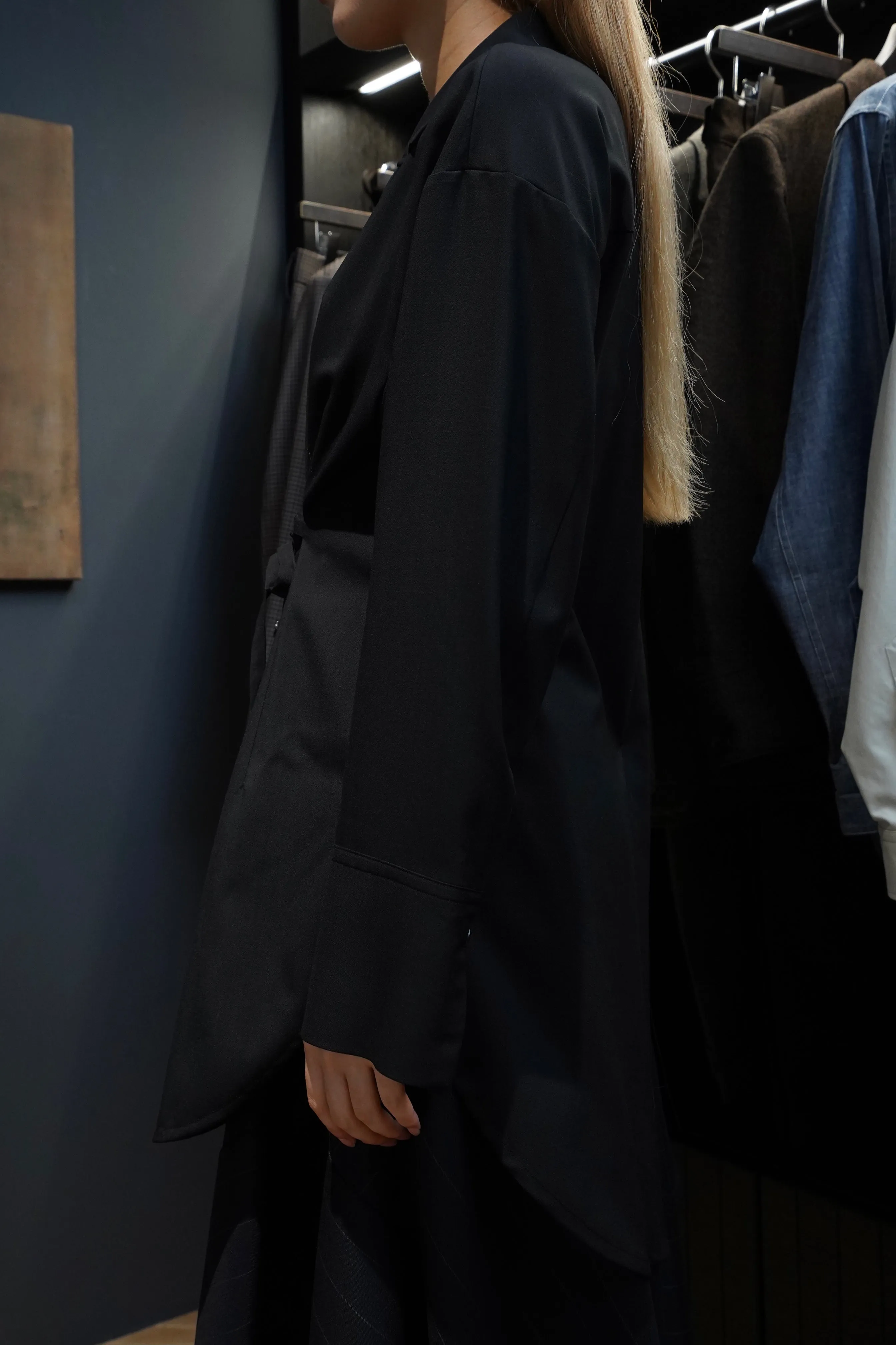 UJOH Open Collar Shirts (Black)