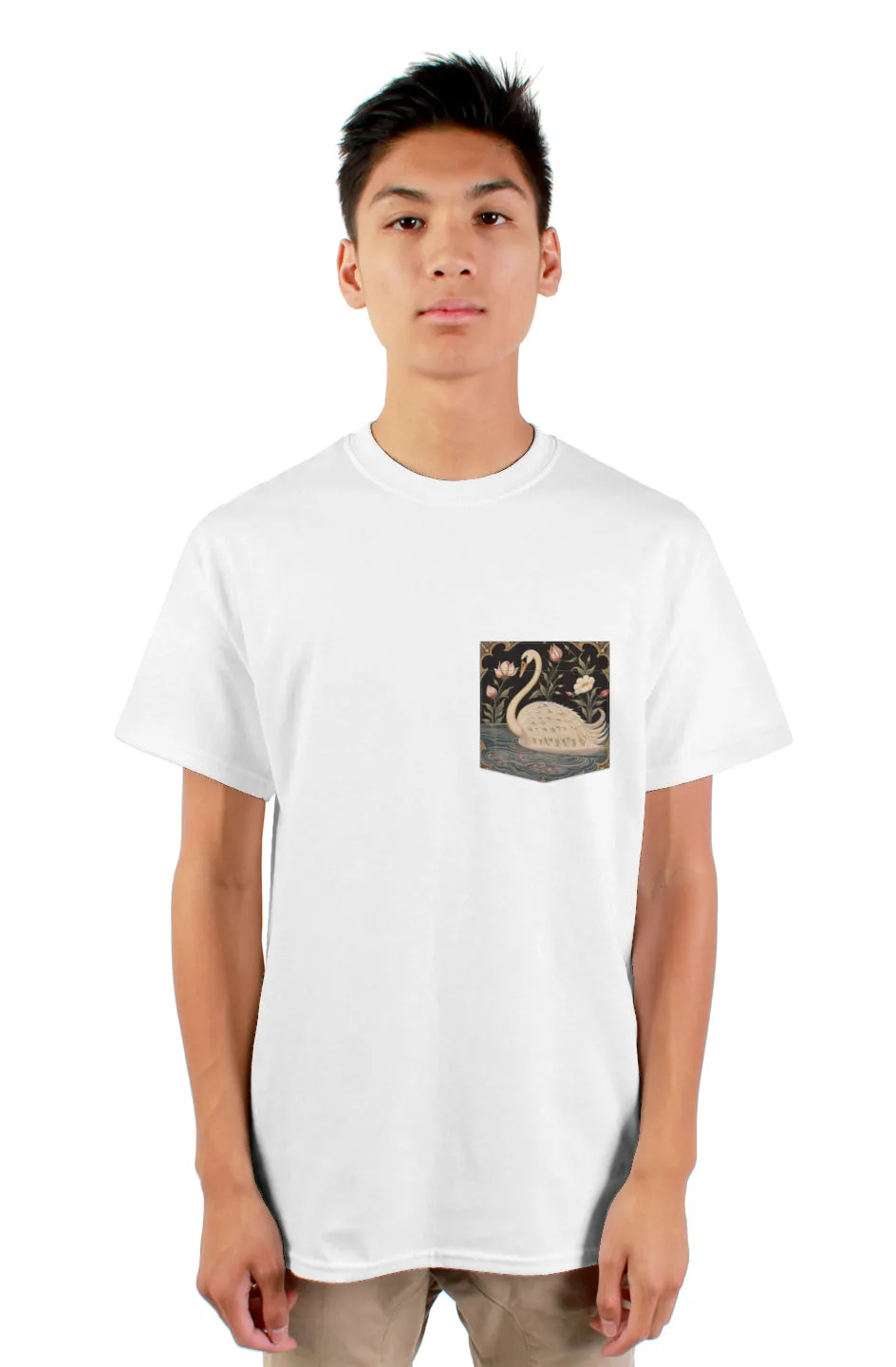 Unisex Vintage Pocket Tees: Swan