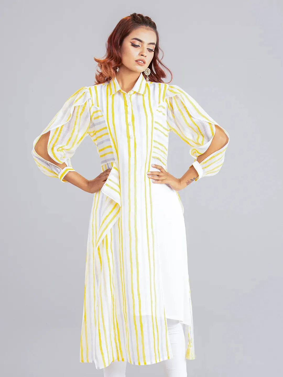 WHITE LONG TOPS