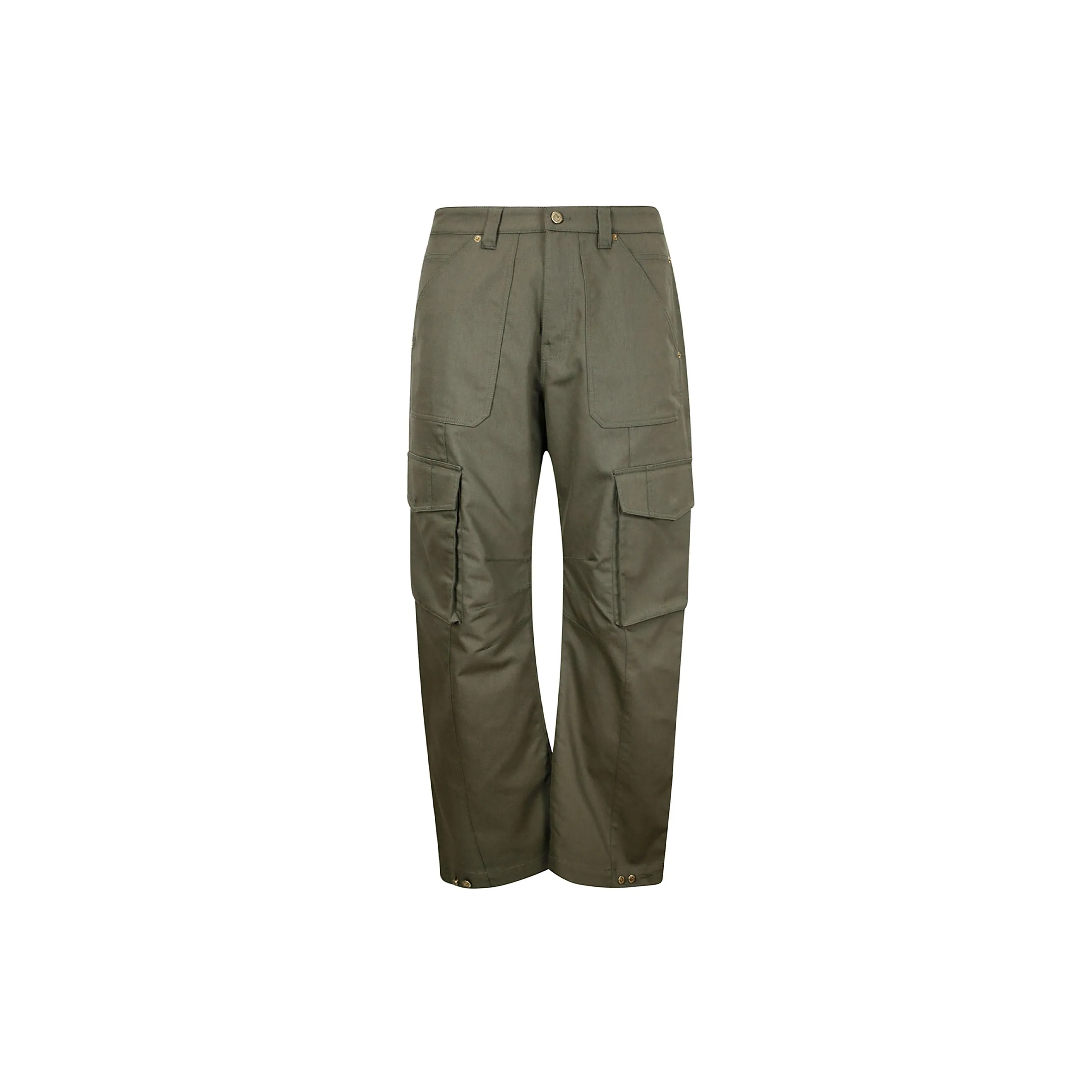 Wide Leg Cargo Pants (Ivy Green)