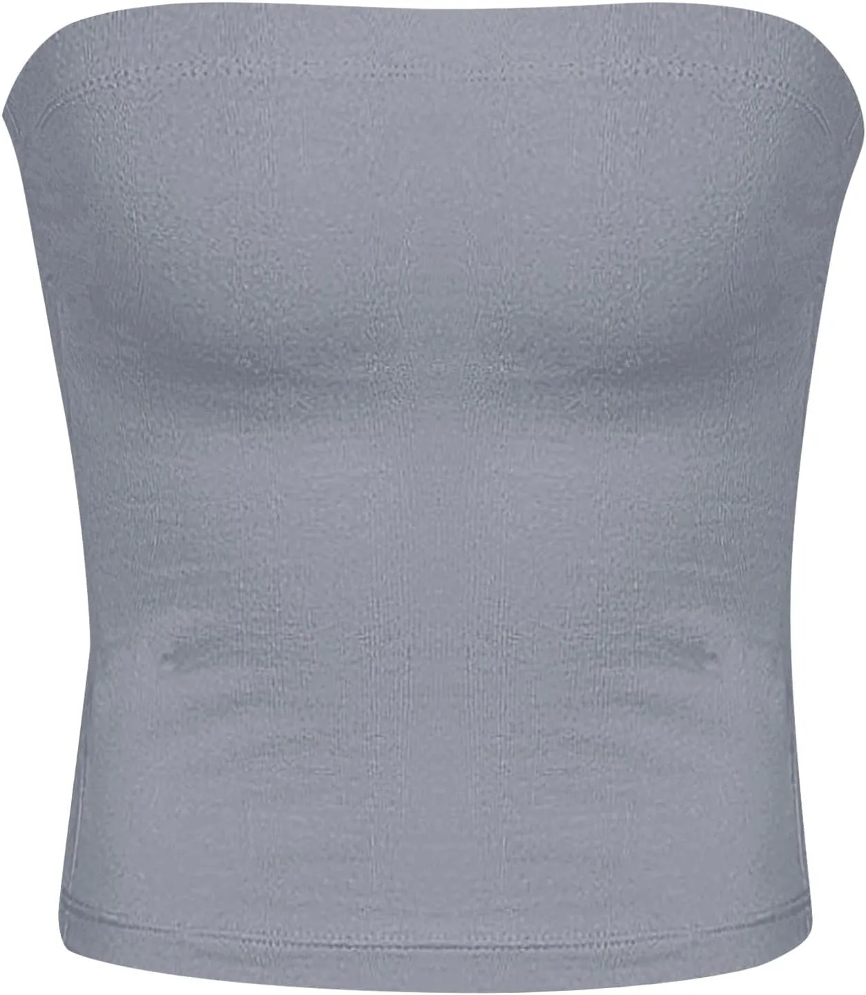 Women's Tube Tops Summer Outfits Going Out Bandeau Shirts Sleeveless Strapless Crop Tank Top