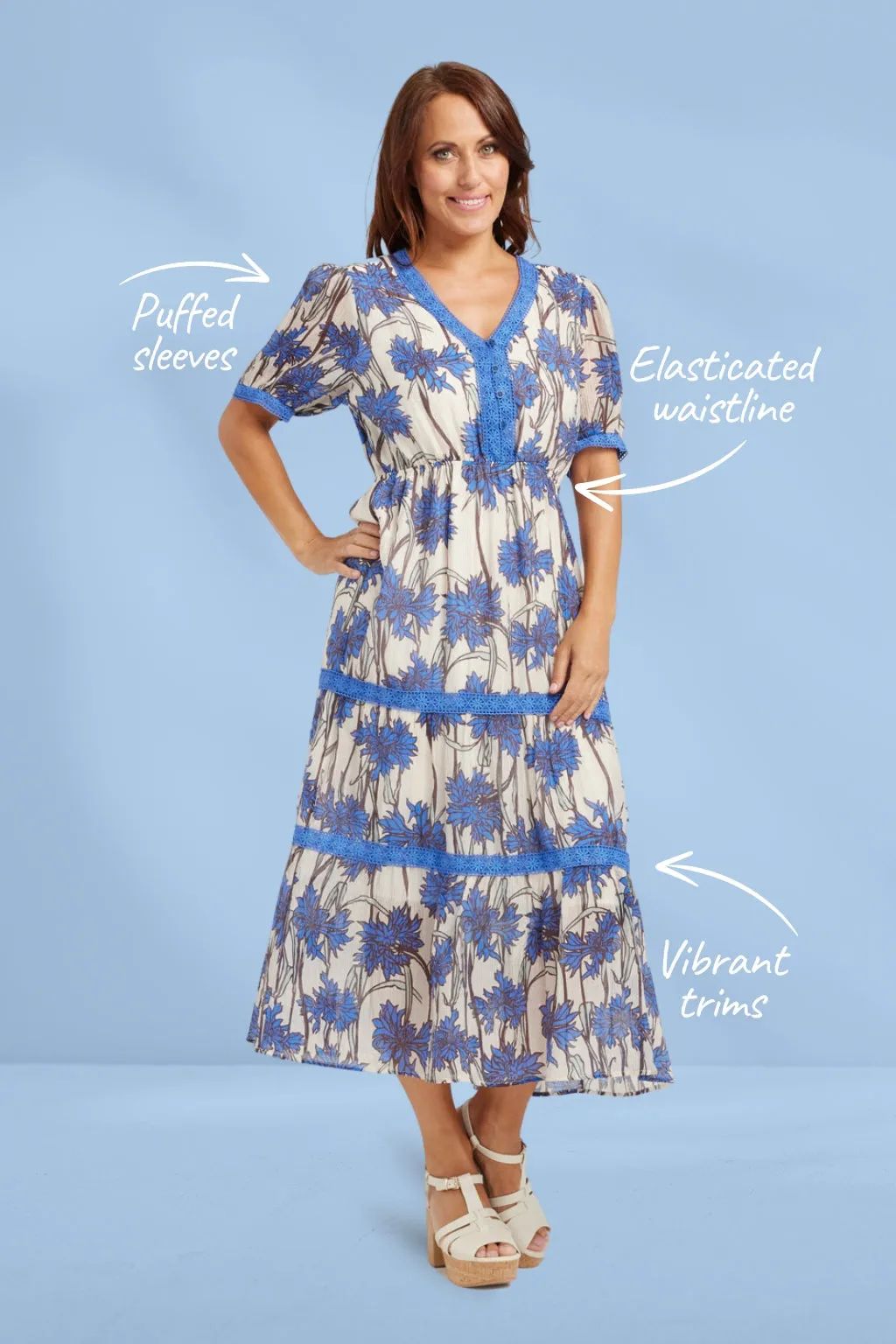 Zafina Melanie Dress Vibrant Blooms